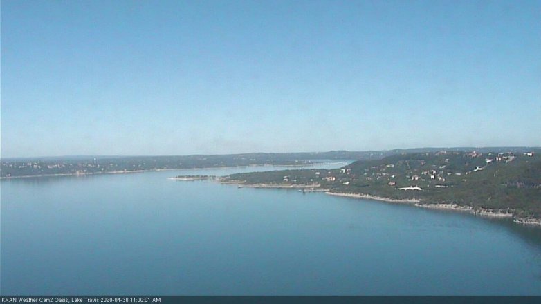 Lake Travis webcam, April 30, 2020 11:00 AM CT