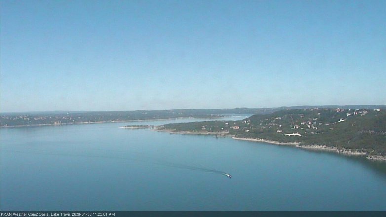 Lake Travis webcam, April 30, 2020 11:25 AM CT