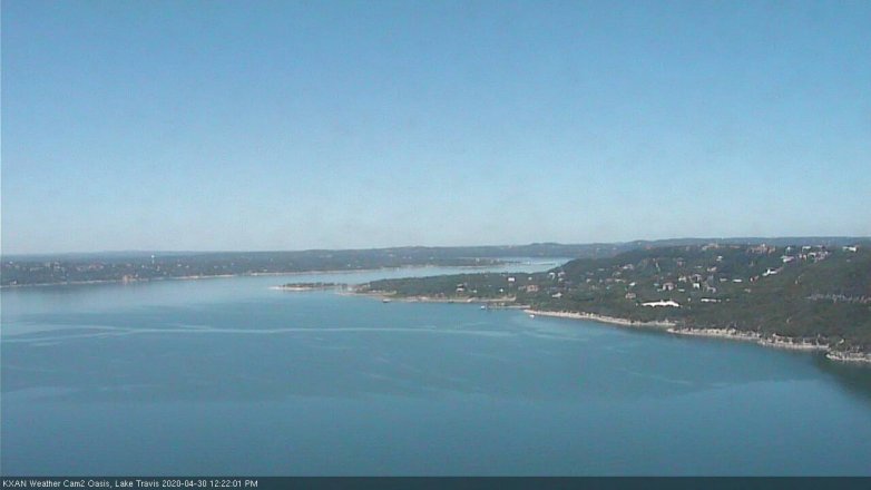 Lake Travis webcam, April 30, 2020 12:25 PM CT