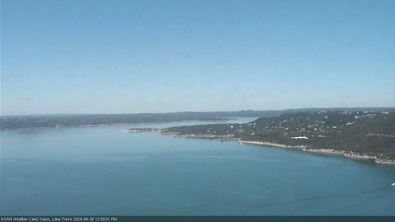 Lake Travis webcam, April 30, 2020 1:00 PM CT
