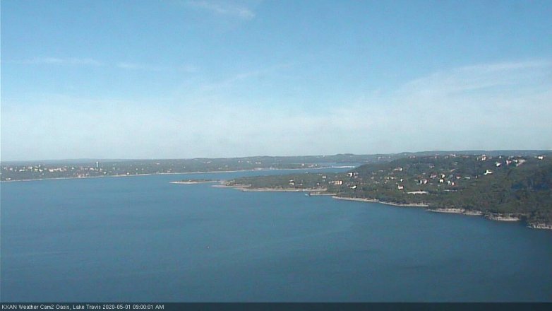 Lake Travis webcam, May 1, 2020 9:00 AM CT