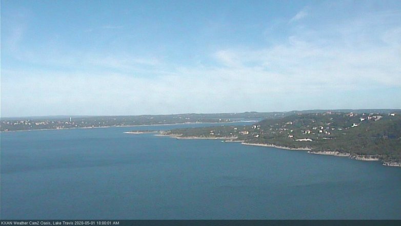 Lake Travis webcam, May 1, 2020 10:00 AM CT