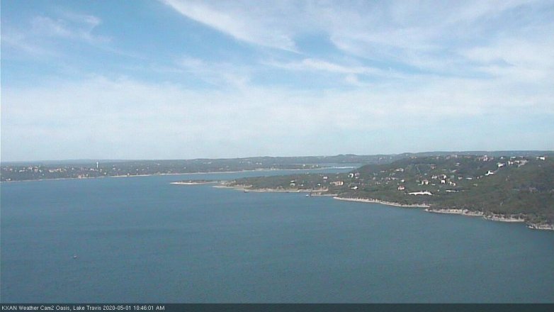 Lake Travis webcam, May 1, 2020 10:45 AM CT