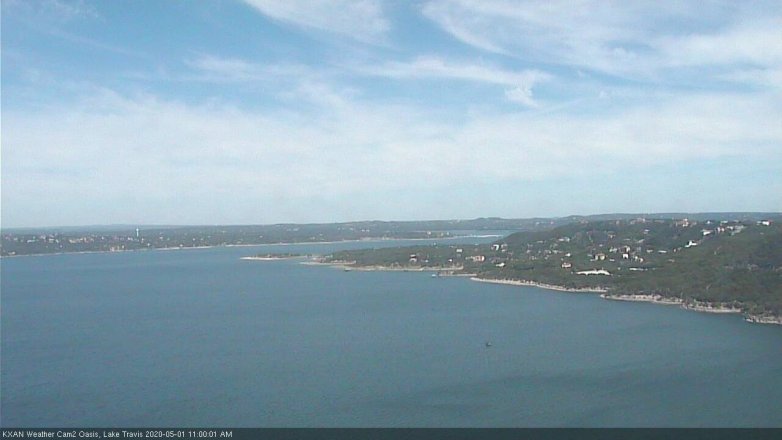 Lake Travis webcam, May 1, 2020 11:00 AM CT