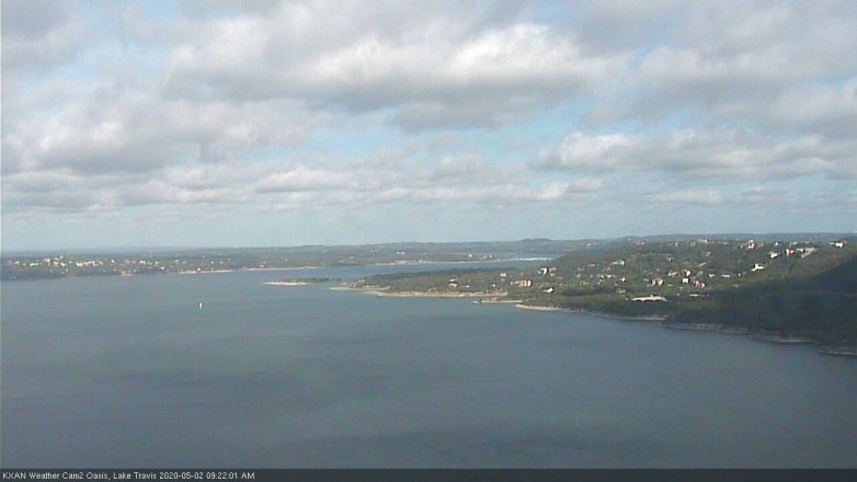 Lake Travis webcam, May 2, 2020 9:25 AM CT