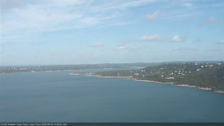 Lake Travis webcam, May 2, 2020 10:00 AM CT