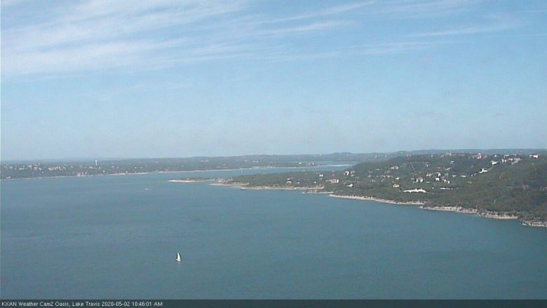 Lake Travis webcam, May 2, 2020 10:45 AM CT