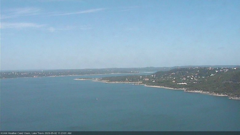 Lake Travis webcam, May 2, 2020 11:25 AM CT