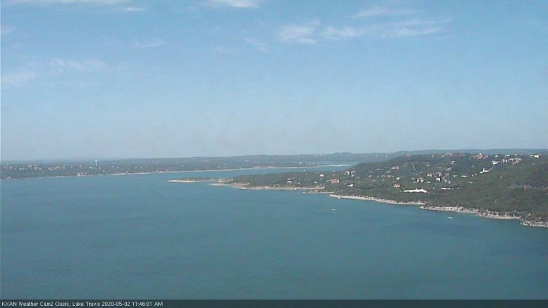 Lake Travis webcam, May 2, 2020 11:45 AM CT