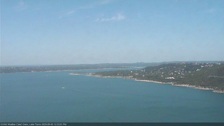 Lake Travis webcam, May 2, 2020 12:25 PM CT