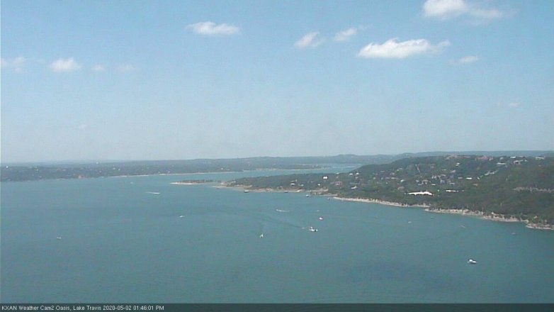 Lake Travis webcam, May 2, 2020 1:45 PM CT