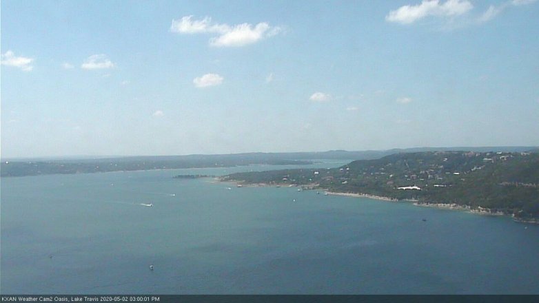 Lake Travis webcam, May 2, 2020 3:00 PM CT
