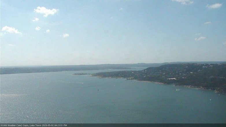 Lake Travis webcam, May 2, 2020 4:25 PM CT