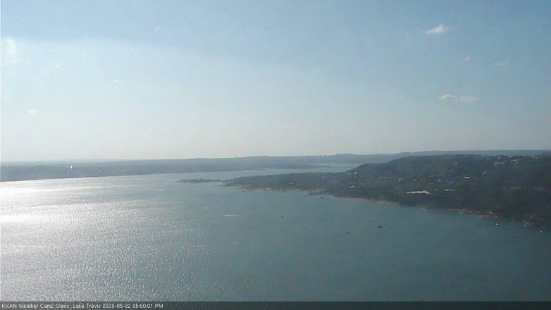 Lake Travis webcam, May 2, 2020 5:00 PM CT