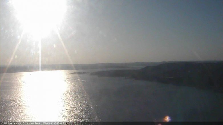 Lake Travis webcam, May 2, 2020 6:45 PM CT
