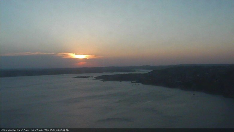 Lake Travis webcam, May 2, 2020 8:00 PM CT