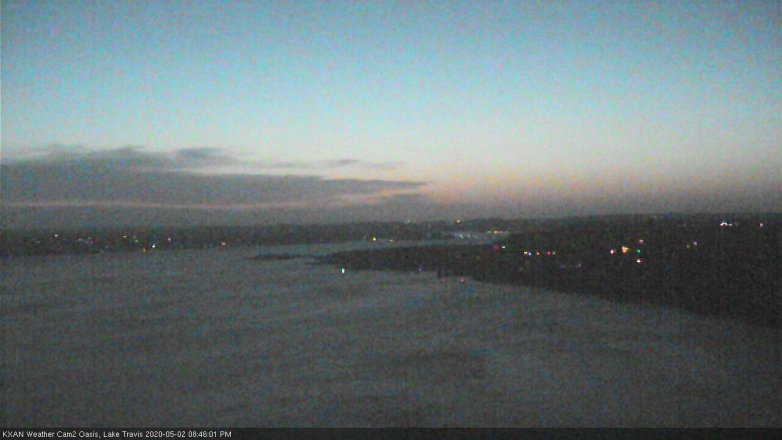 Lake Travis webcam, May 2, 2020 8:45 PM CT