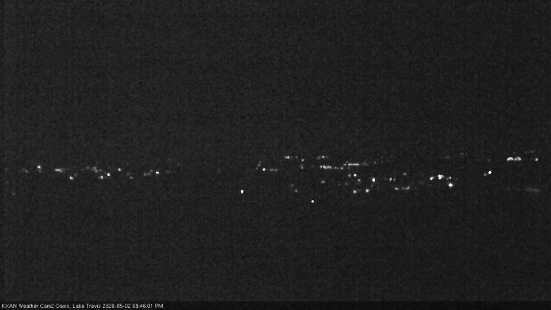 Lake Travis webcam, May 2, 2020 9:45 PM CT