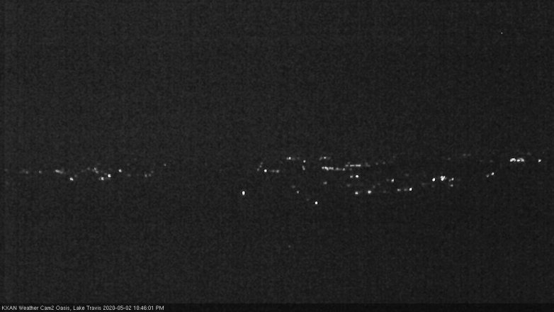 Lake Travis webcam, May 2, 2020 10:45 PM CT