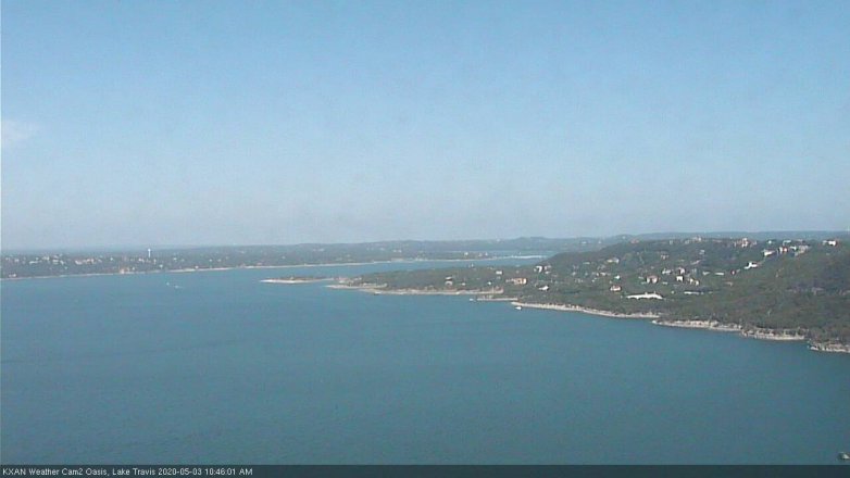 Lake Travis webcam, May 3, 2020 10:45 AM CT