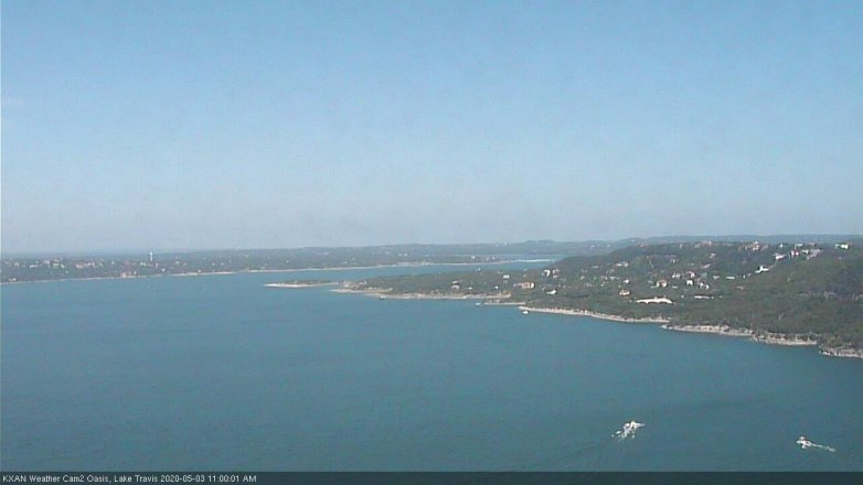 Lake Travis webcam, May 3, 2020 11:00 AM CT