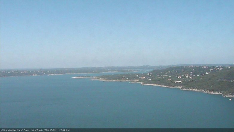 Lake Travis webcam, May 3, 2020 11:25 AM CT