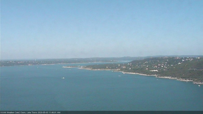 Lake Travis webcam, May 3, 2020 11:45 AM CT