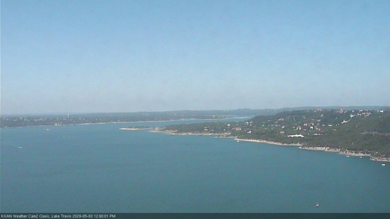 Lake Travis webcam, May 3, 2020 12:00 PM CT