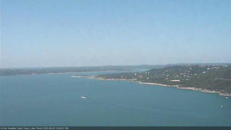 Lake Travis webcam, May 3, 2020 12:45 PM CT