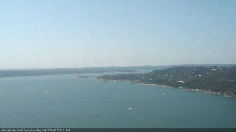 Lake Travis webcam, May 3, 2020 3:25 PM CT