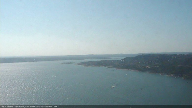 Lake Travis webcam, May 3, 2020 4:45 PM CT