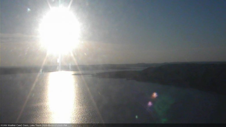 Lake Travis webcam, May 3, 2020 7:25 PM CT