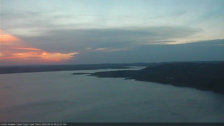 Lake Travis webcam, May 3, 2020 8:25 PM CT