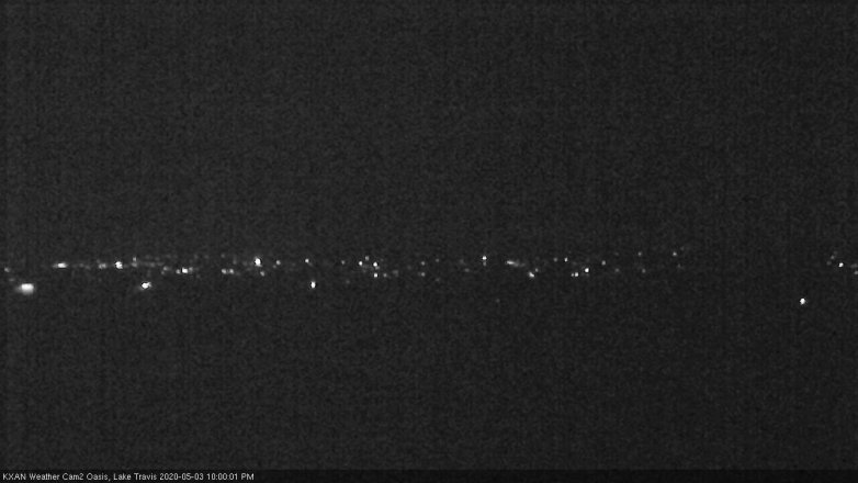 Lake Travis webcam, May 3, 2020 10:00 PM CT