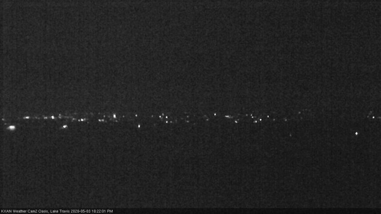 Lake Travis webcam, May 3, 2020 10:25 PM CT