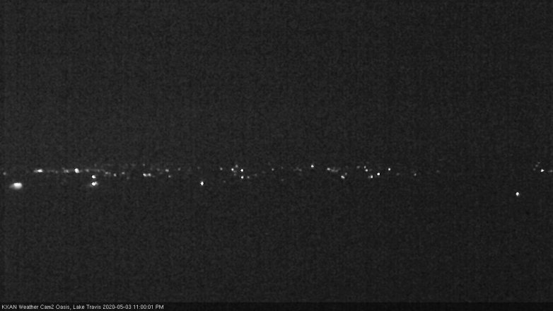 Lake Travis webcam, May 3, 2020 11:00 PM CT
