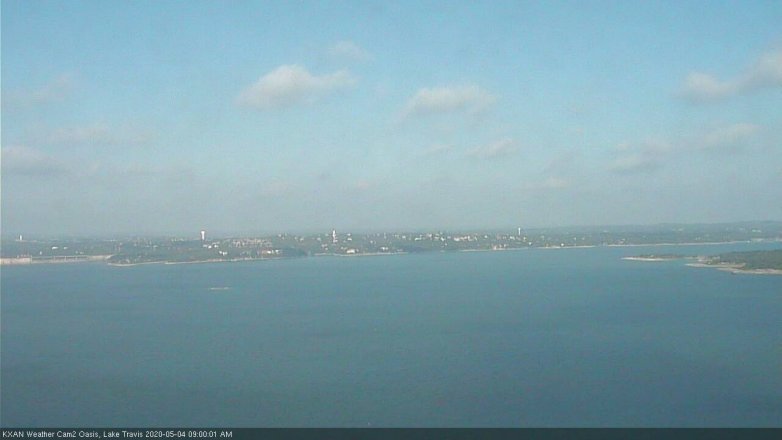 Lake Travis webcam, May 4, 2020 9:00 AM CT