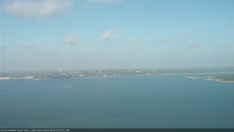 Lake Travis webcam, May 4, 2020 9:25 AM CT