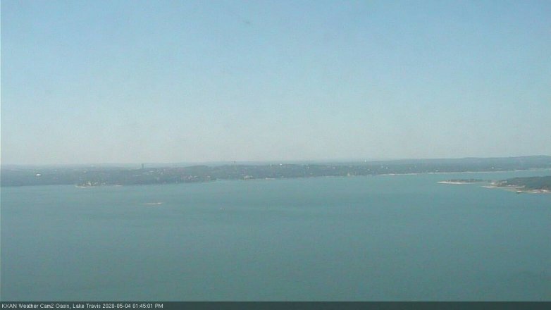 Lake Travis webcam, May 4, 2020 1:45 PM CT