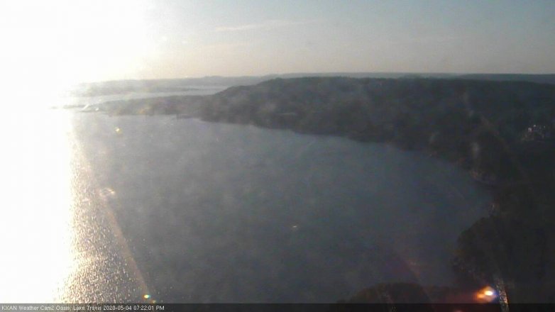 Lake Travis webcam, May 4, 2020 7:25 PM CT