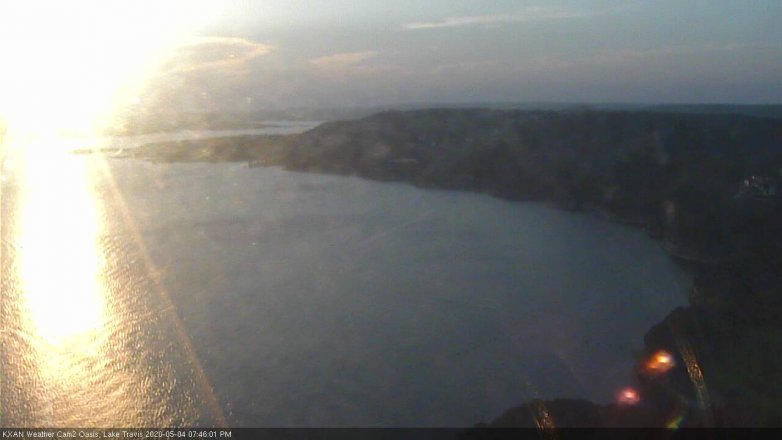 Lake Travis webcam, May 4, 2020 7:45 PM CT