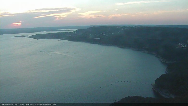 Lake Travis webcam, May 4, 2020 8:00 PM CT