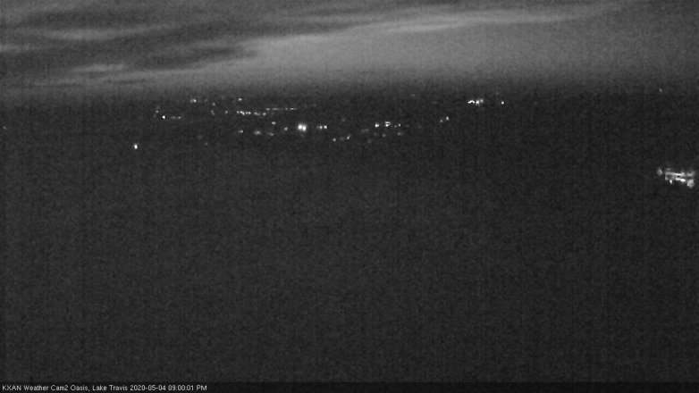 Lake Travis webcam, May 4, 2020 9:00 PM CT