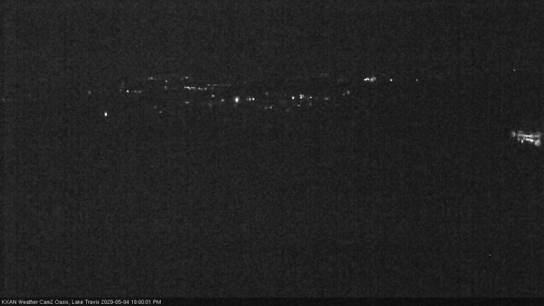 Lake Travis webcam, May 4, 2020 10:00 PM CT
