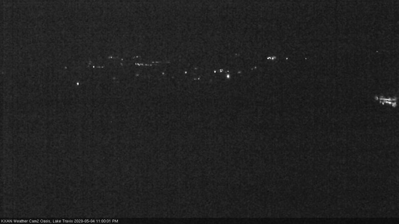 Lake Travis webcam, May 4, 2020 11:00 PM CT