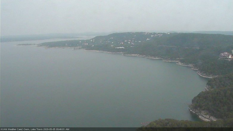 Lake Travis webcam, May 5, 2020 9:45 AM CT