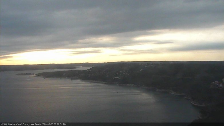 Lake Travis webcam, May 5, 2020 7:25 PM CT
