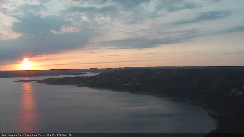 Lake Travis webcam, May 5, 2020 8:00 PM CT