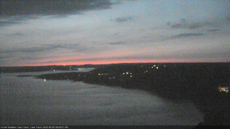 Lake Travis webcam, May 5, 2020 8:45 PM CT
