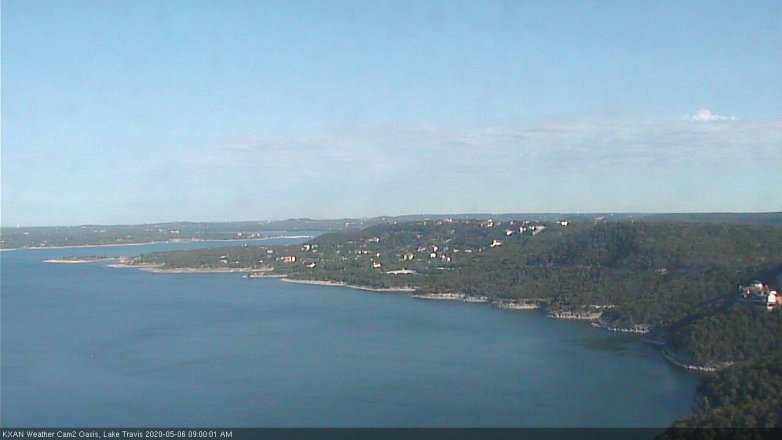 Lake Travis webcam, May 6, 2020 9:00 AM CT